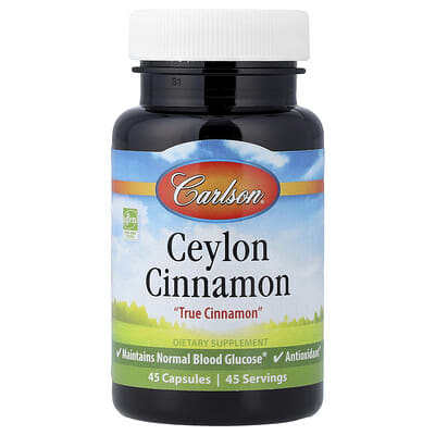Carlson, Ceylon Cinnamon, 500 mg, 45 Capsules