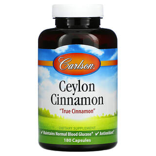 Carlson Labs, Ceylon Cinnamon, 180 Capsules