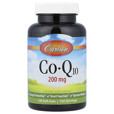 Carlson, Coenzyme Q10, 200 mg, 120 Softgels