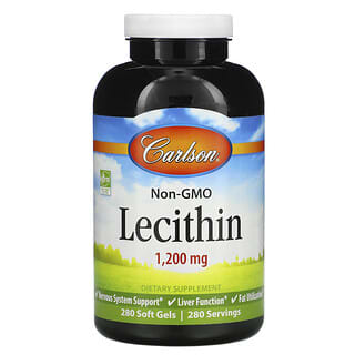 Carlson, Lecithin, 1,200 mg, 280 Soft Gels