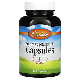 Carlson, Empty Vegetarian #1 Capsules, 200 Capsules