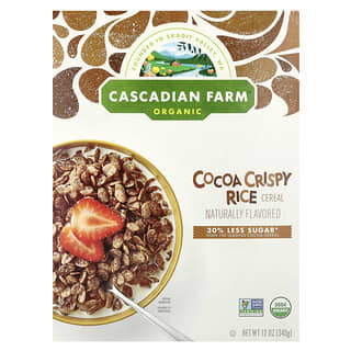 Cascadian Farm, Céréales de riz croustillant au cacao biologique, 340 g