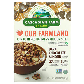 Cascadian Farm, عضوي، غرانولا، لوز الشوكولاتة الداكنة، 13.25 أونصة (375 غ)