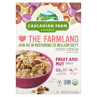 Cascadian Farm, Organic, гранола, фрукты и орехи, 382 г (13,5 унции)