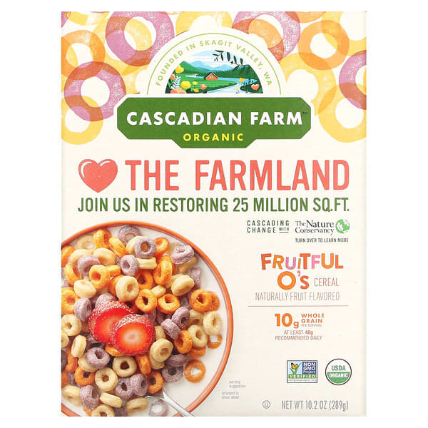 Cascadian Farm, オーガニック・、フルーツフル O's、10.2オンス（289 g）