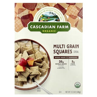 Cascadian Farm, Organic Multi Grain Squares Müsli, Bio-Mehrkornquadratmüsli, 348 g (12,3 oz.)