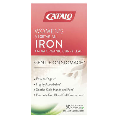 CATALO, Vegan Iron Formula for Women, 60 Vegetarian Capsules