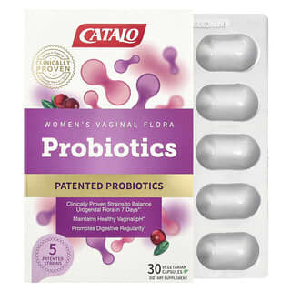 CATALO, Women‘s Vaginal Flora Probiotics, Vaginalflora-Probiotika für Frauen, 30 pflanzliche Kapseln