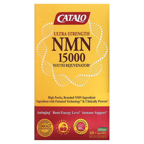 Catalo Naturals, NMN 15000 Youth Rejuvenator，60 粒素食膠囊