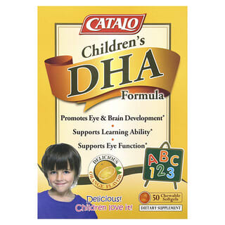 Catalo Naturals, DHA-Formel für Kinder, Orangengeschmack, 50 kaubare Weichkapseln