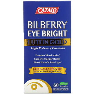 كاتالو‏, Bilberry Eyebright, Lutein Gold, 60 Vegetarian Capsules
