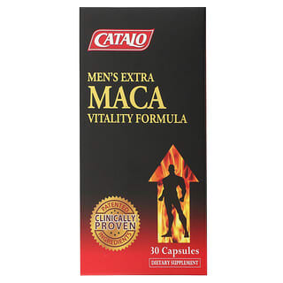Catalo Naturals, Fórmula extra de vitalidad con maca para hombres, 30 cápsulas