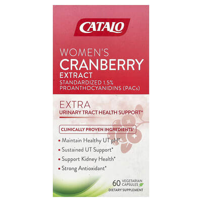 CATALO, Cranberry Extract for Women, 600 mg, 60 Vegetarian Capsules (300 mg per capsule)