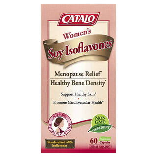 CATALO, Isoflavonas de soya para mujeres, 60 cápsulas vegetales