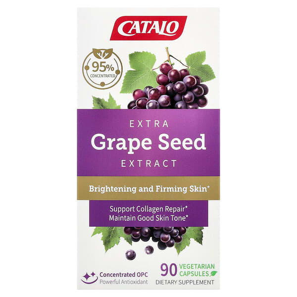 CATALO, Traubenkernextrakt Extra, 90 vegetarische Kapseln