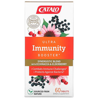 Catalo Naturals, Ultra Immunity Booster, Mélange d'échinacée et de baie de sureau, 60 comprimés