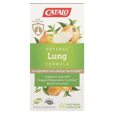 CATALO, Defence Lung Formula with Quercetin & Green Tea Extract, 60 Vegetarian Capsules