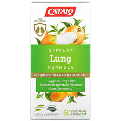 Catalo Naturals, Формула Defense Lung с кверцетином и экстрактом зеленого чая, 60 вегетарианских капсул
