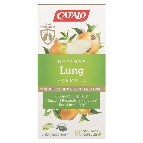 CATALO, 預防性肺配方，含槲皮素和綠茶提取物，60 粒素食膠囊