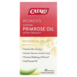 CATALO, Huile d'onagre pour femmes, Extrapuissante, 45 capsules à enveloppe molle