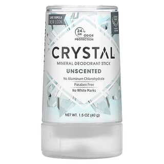 Crystal, ผลิตภัณฑ์ระงับกลิ่นกายจากแร่ธาตุชนิดแท่ง สูตรไม่มีกลิ่น ขนาด 1.5 ออนซ์ (40 ก.)