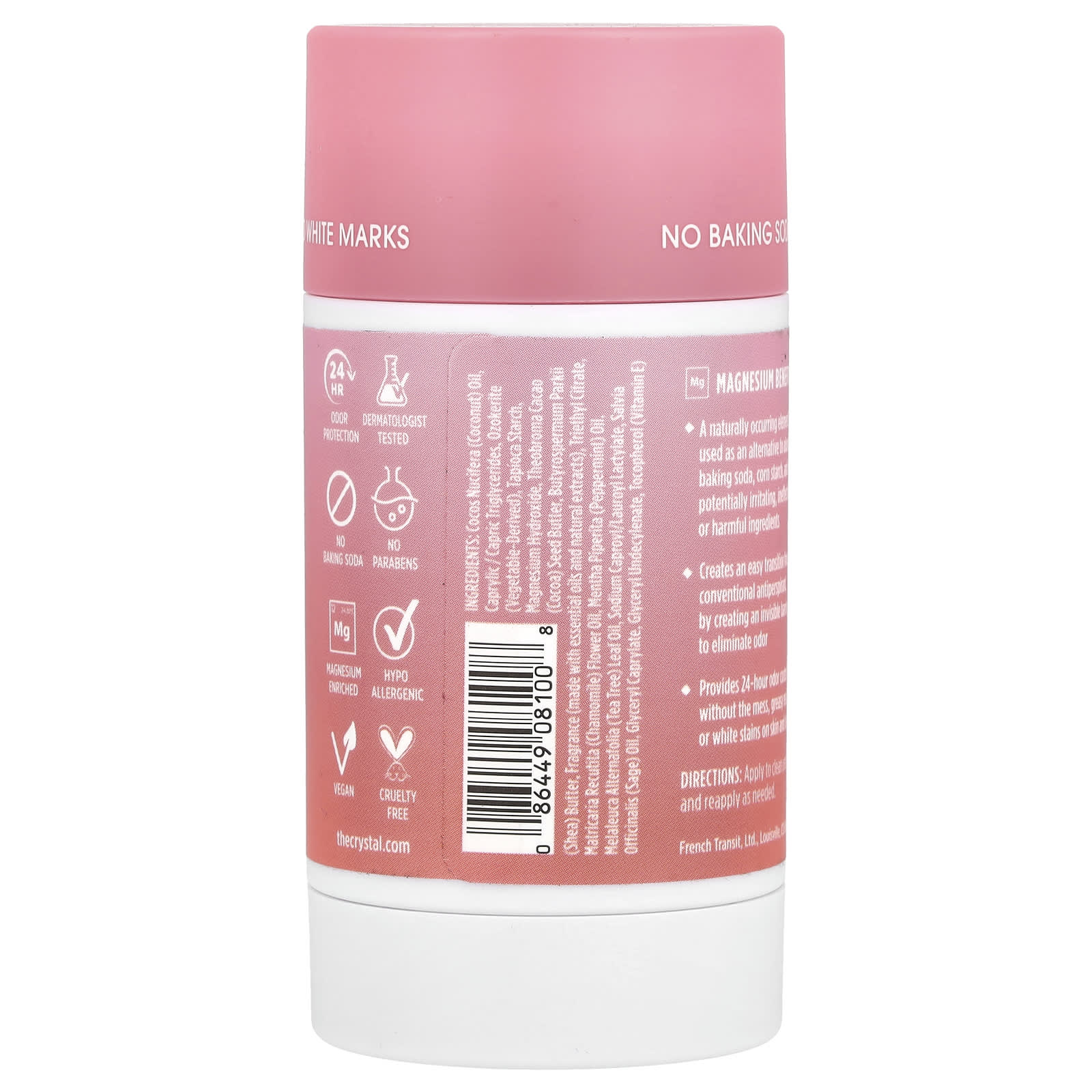 CRYSTAL, Magnesium Enriched Deodorant, Coconut + Vanilla, 2.5 oz (70 g)