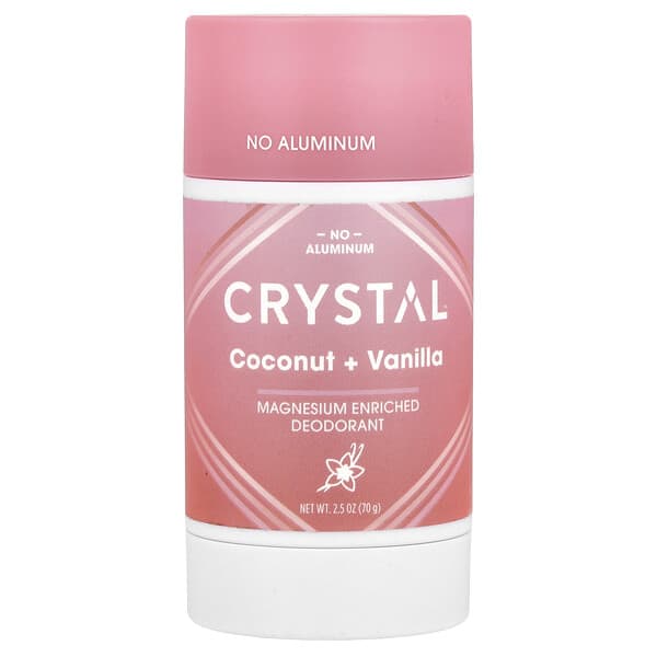 CRYSTAL, Magnesium Enriched Deodorant, Coconut + Vanilla, 2.5 oz (70 g)