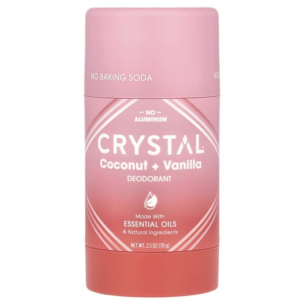 CRYSTAL, 데오드란트, 코코넛 + 바닐라, 70g(2.5oz)