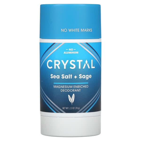 Crystal, Magnesium Enriched Deodorant, Sea Salt + Sage, 2.5 oz (70 g)