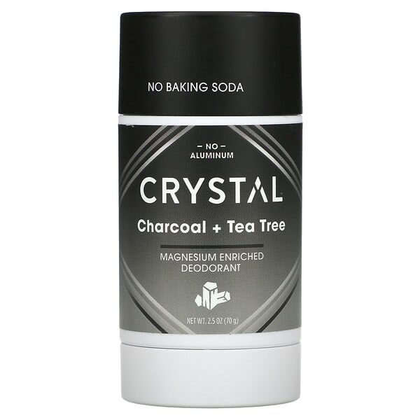 Crystal, Desodorante enriquecido con magnesio, Carbón vegetal y árbol del té, 70 g (2,5 oz)