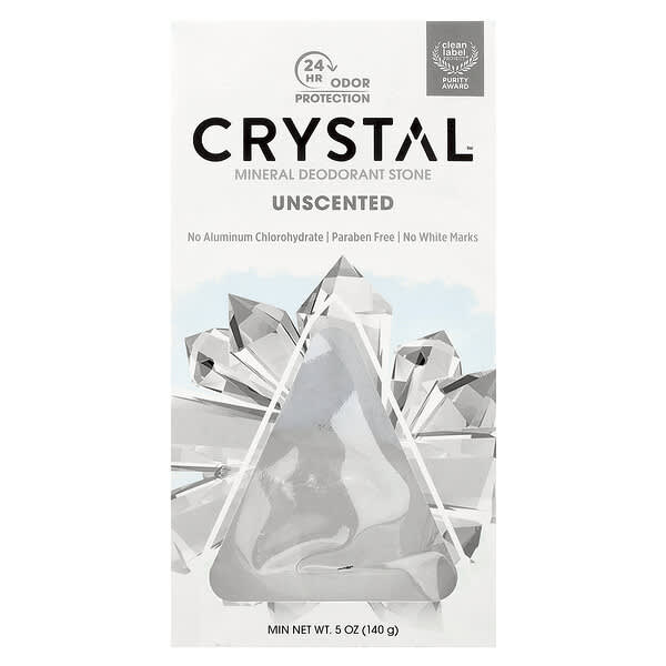 CRYSTAL, 미네랄 데오드란트 스톤, 무향, 140g(5oz)