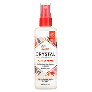 Crystal Body Deodorant, Spray Desodorante Mineral, Romã, 118 ml (4 fl oz)