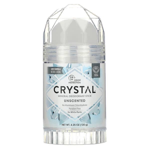 Crystal‏, דאודורנט סטיק מינרלי, ללא בישום, 120 גרם (4.25 אונקיות)