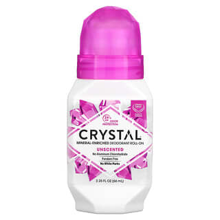 Crystal Body Deodorant, Déodorant à bille enrichi en minéraux, Non parfumé, 66 ml