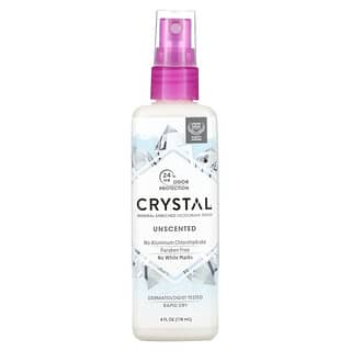 Crystal Body Deodorant, 礦物淨味劑噴霧，無香味，4液量盎司（118毫升）