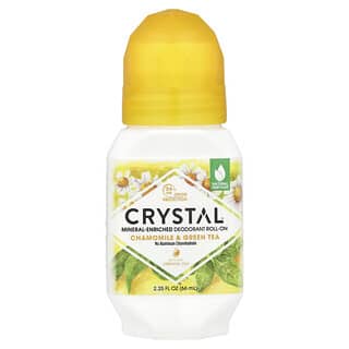 CRYSTAL, Mineral-Enriched Deodorant Roll-On, Chamomile & Green Tea, 2.25 fl oz (66 ml)