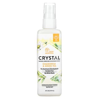 Crystal, Mineral Enriched Deodorant Spray, Chamomile & Green Tea, 4 fl oz (118 ml)