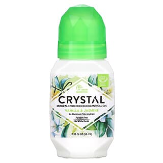 Crystal Body Deodorant, минеральный шариковый дезодорант, ваниль и жасмин, 66 мл (2,25 жидк. унции)