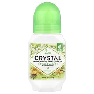 CRYSTAL, Deodorante roll-on arricchito di minerali, vaniglia e gelsomino, 66 ml