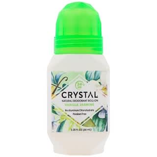 Crystal Body Deodorant, Desodorante Roll-On Natural, Baunilha e Jasmim, 2,25 fl oz (66 ml)