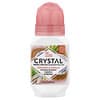 CRYSTAL, Déodorant roll-on enrichi en minéraux, Noix de coco et vanille, 66 ml