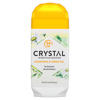 Crystal Body Deodorant, Invisible Solid Deodorant, Chamomile & Green Tea, 2.5 oz (70 g)