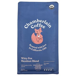 Chamberlain Coffee, Mistura de Avelã Witty Fox, Moída, Torra Média, 340 g (12 oz)