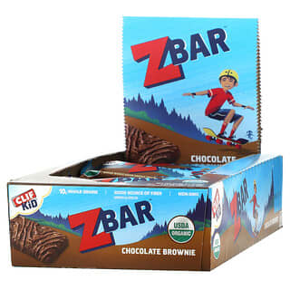 Clif Bar, Clif Kid, Z Bar, органические батончики, со вкусом шоколадного брауни, 18 батончиков, 36 г (1,27 унции) каждый