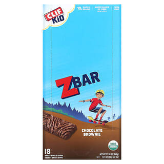 Clif Bar, Clif Kid, Organic Z Bar, Chocolate Brownie, 18 Bars, 1.27 oz (36 g) Each