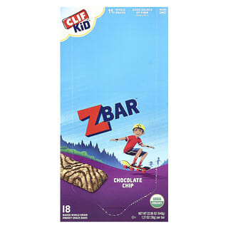 Clif Bar, Clif Kid®, Z Bar™, Chocolate Chip, 18 Bars, 1.27 oz (36 g) Each