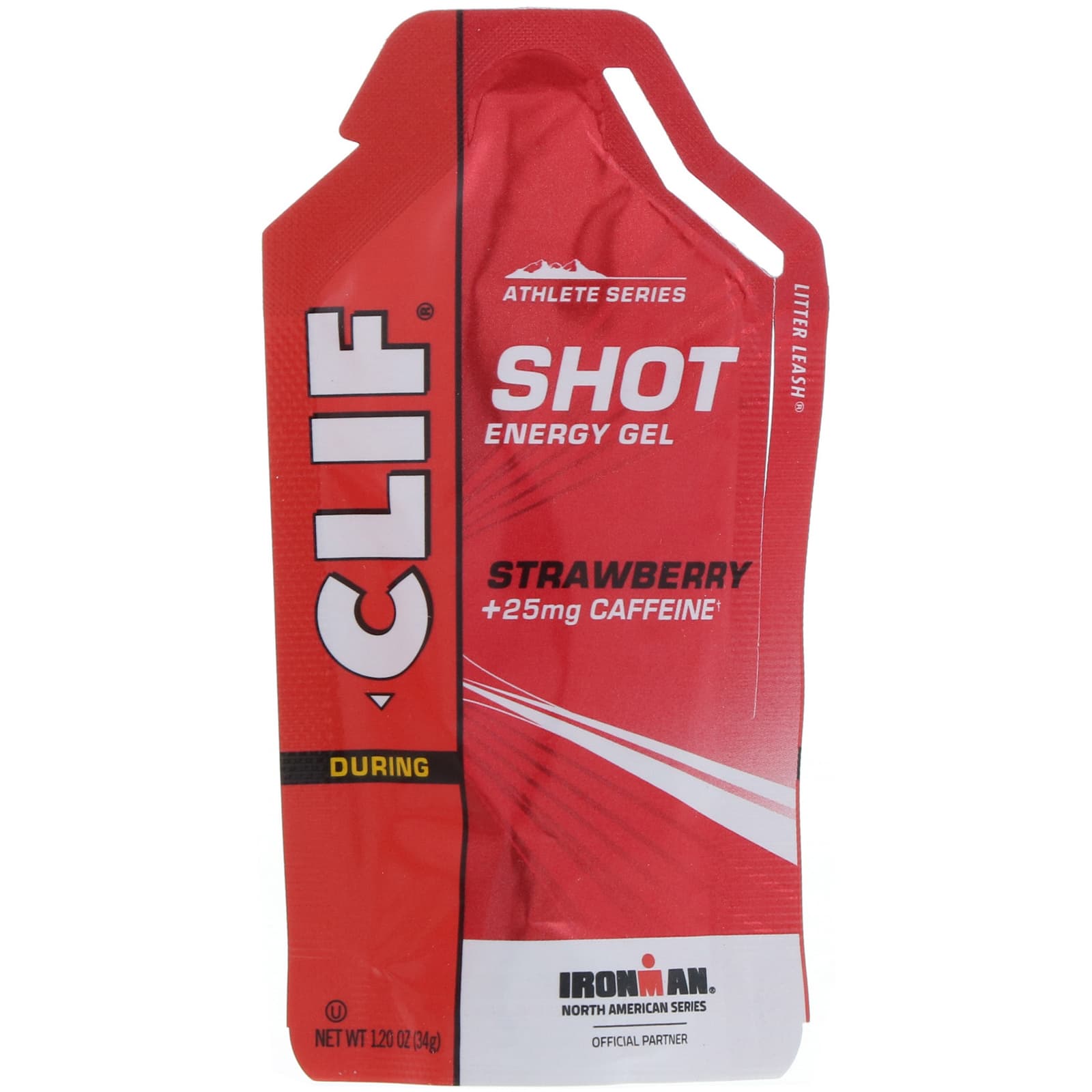 Clif Bar, Shot Energy Gel, Strawberry + 25 mg Caffeine, 24 Packets, 1.2