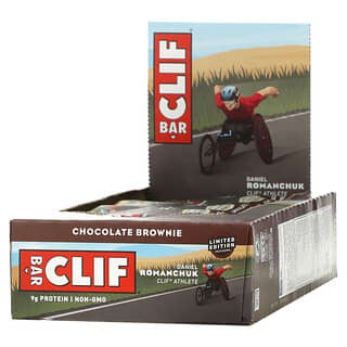 Clif Bar, Энергетический батончик, Шоколадный брауни, 12 батончиков, 2,40 унц. (68 г) каждый