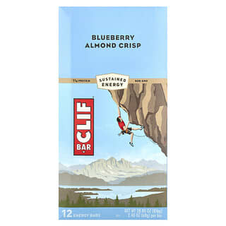 Clif Bar, Energy Bar, Blueberry Almond Crisp, 12 Bars, 2.40 oz (68 g) Each