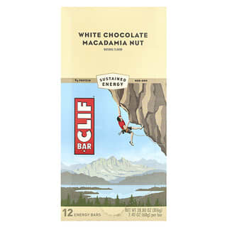 Clif Bar, Energy Bar, White Chocolate Macadamia Nut, 12 Bars, 2.40 oz (68 g) Each